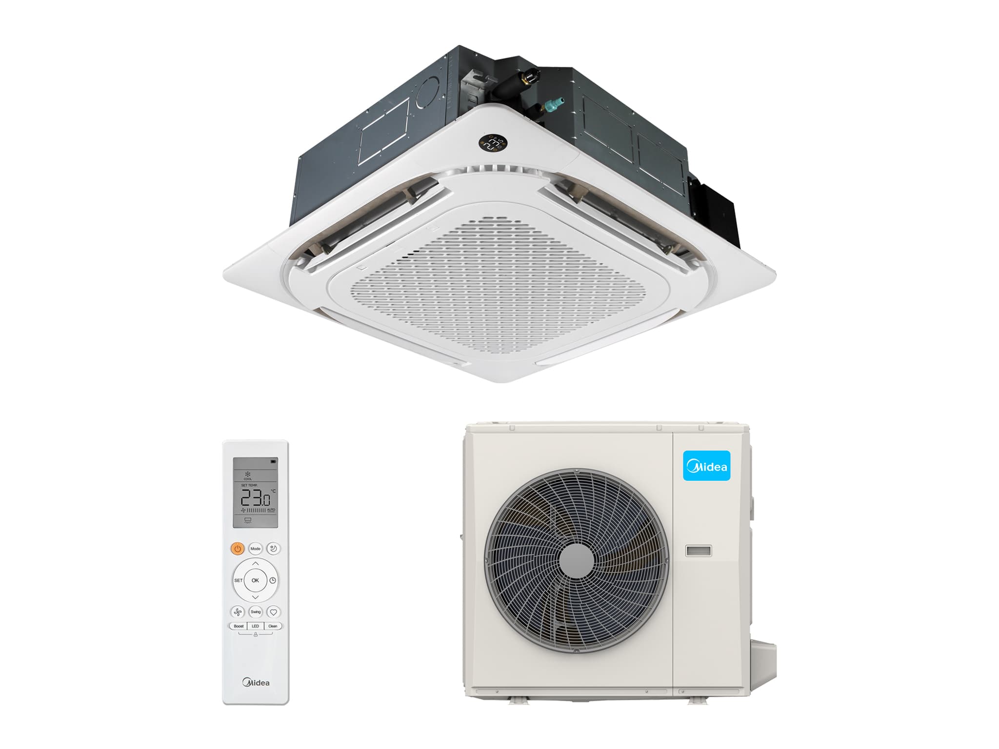 Кассетный кондиционер Midea MCD1-55HRN1G1/MOA1U-55HQN1G1/T-MBQ4-04A1 MCD1