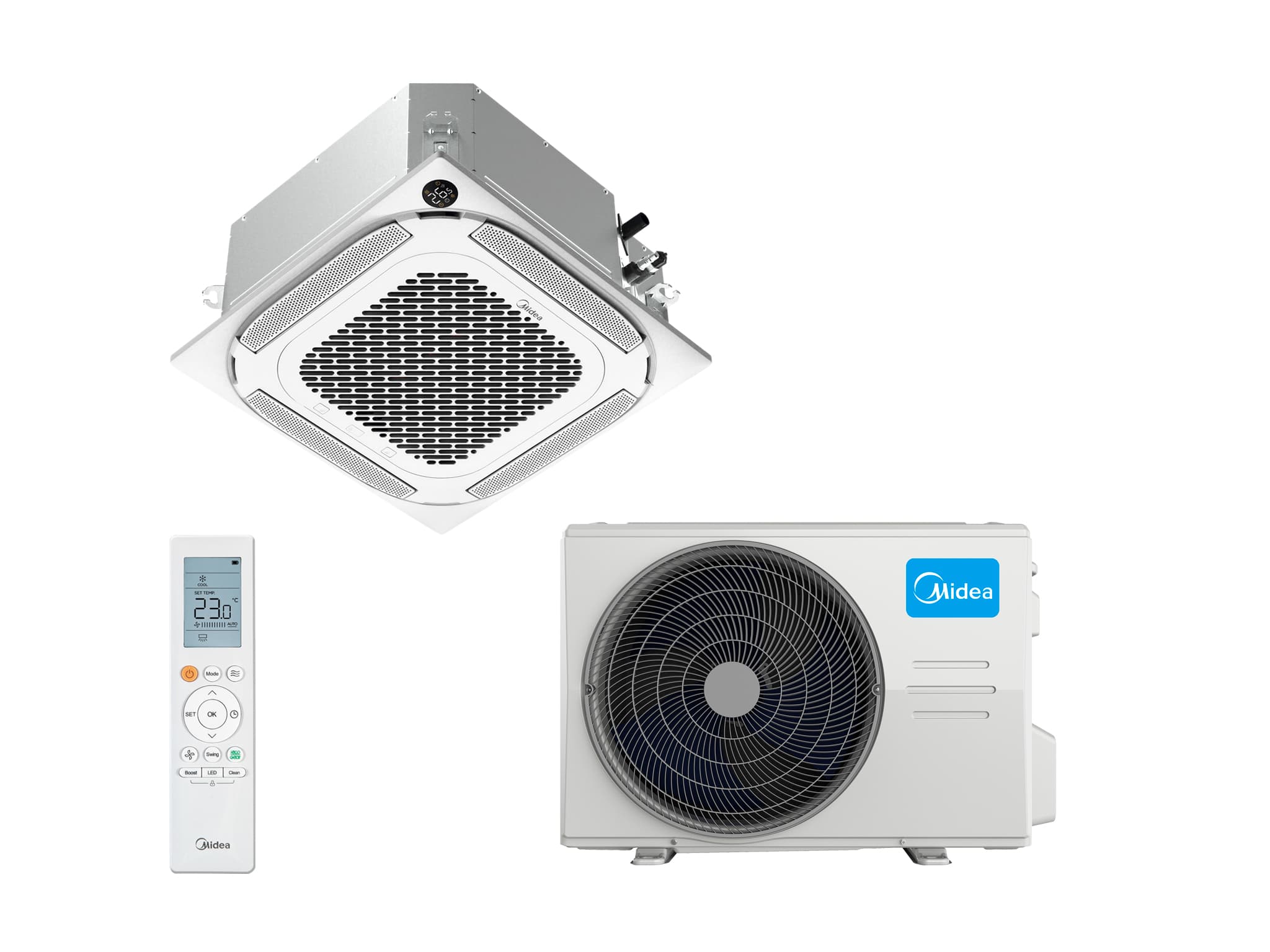 Кассетный кондиционер Midea MCA4U-12HRFNX-Q(GA)/MOA1U-12FRN8G1/T-MBQ4-03AWD MCA4U